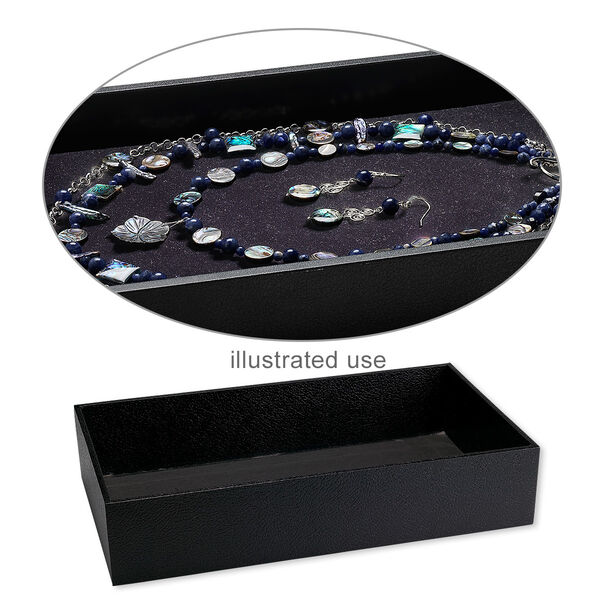 Display tray, paper and fiber board, black, 14-3/4 x 8-1/4 x 3 inches. Sold individually. image number 0
