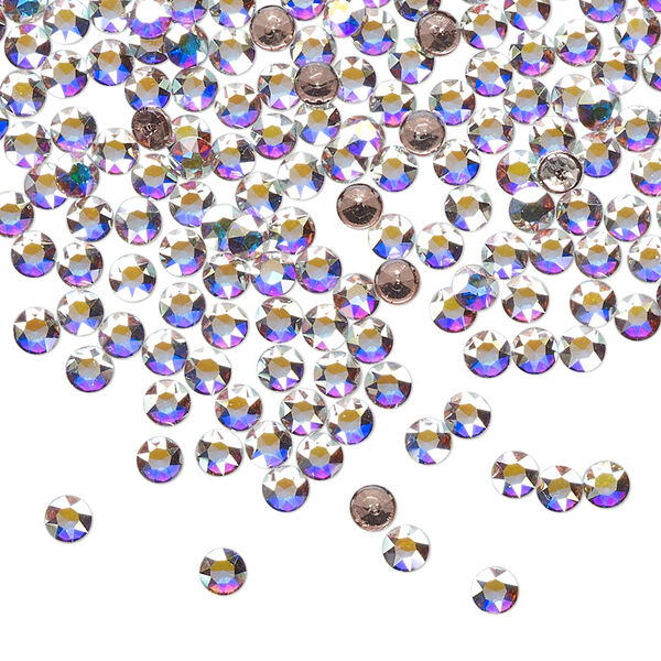 Round stone 144pk crystal AB foil back, Crystal Passions® hotfix 3mm light round PP24 1098 image number 0
