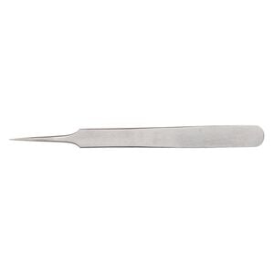 Tweezers, stainless steel, 4-3/4 inches with #5 extra-fine tip. Sold individually.