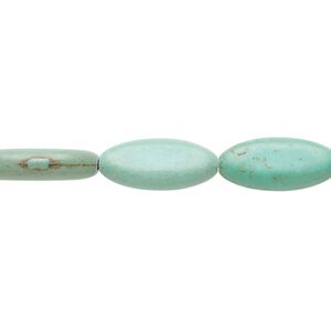 Magnesite 1pkg1, flat oval bead 15 inch 15x7mm-16x8mm