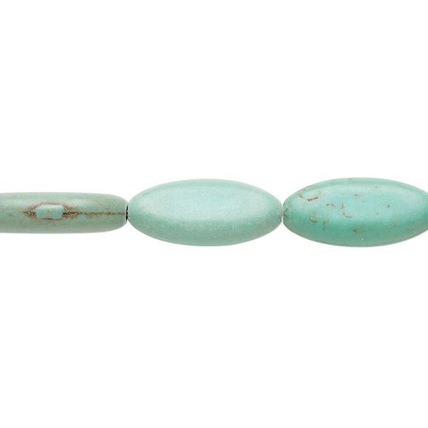 Magnesite 1pkg1, flat oval bead 15 inch 15x7mm-16x8mm image number 0