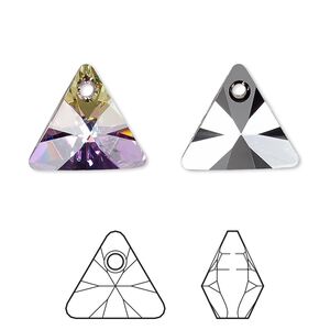Drop 6pk crystal vitrail light P, Crystal Passions® 16mm pendant mini triangle 6628