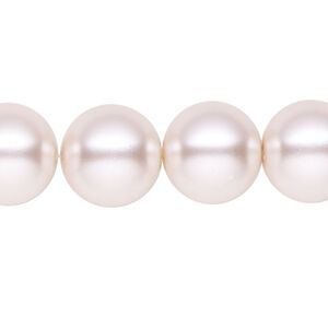 Pearl 1pk light pink, Celestial Crystal® 14mm round 15.5-16 inch