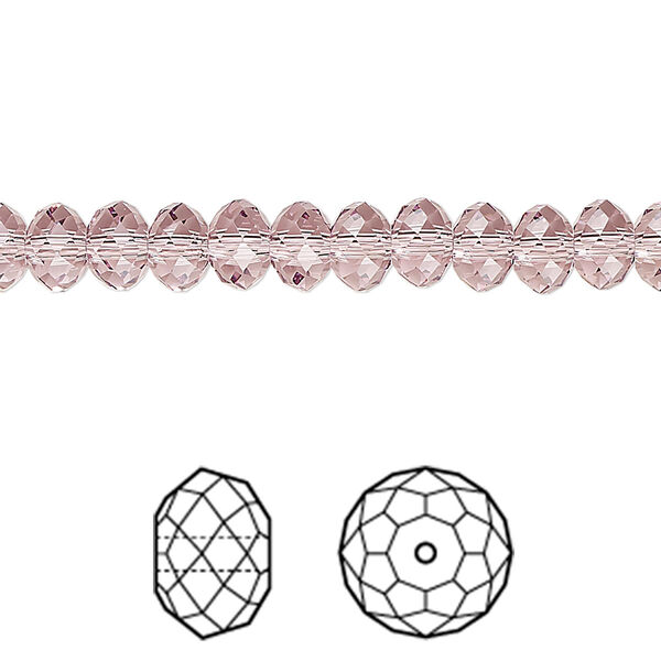 Bead 144pk light amethyst, Crystal Passions® 6x4mm rondelle 5040 image number 0