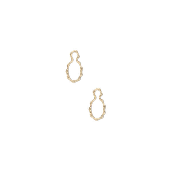 Drop, Wrap-Tite®, 14Kt gold-filled, 5x3mm fancy oval setting. Sold per pkg of 2. image number 0