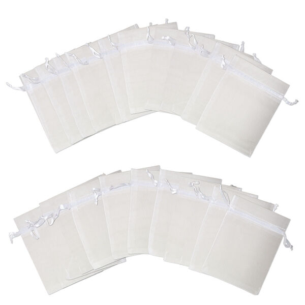Pouch, chiffon, white, 3-1/2x3 inches. Sold per pkg of 24. image number 0