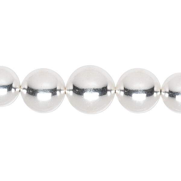 Bead, sterling silver, 3-12mm seamless graduated round Sold per pkg of 19. image number 0