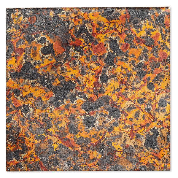 Sheet, Lillypilly, lacquered copper, molten sun patina, 3-inch single-sided square, 36 gauge. Sold individually. image number 0