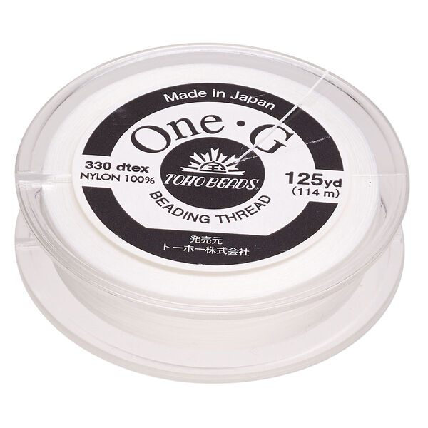 Thread, One-G™, nylon, pkg/125 yards, white, size 0. image number 0