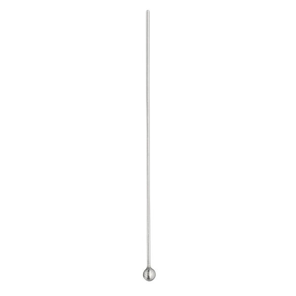 Head pin 1pkg2 Argentium&reg; silver, 1.5 inch / 2mm ball tip, 24 gauge image number 0