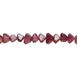 Rhodolite garnet 1pkg1, hand-cut faceted freeform bead 14 inch 6x3mm-8x5mm