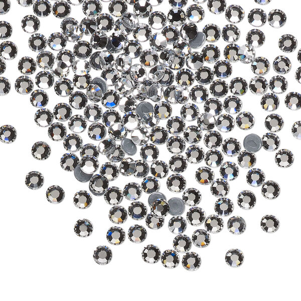 Flat back, Dance With Me™ crystal hotfix rhinestone, crystal clear, foil back, 2.7-2.9mm rose, SS10. Sold per pkg of 1,440 (10 gross). image number 0