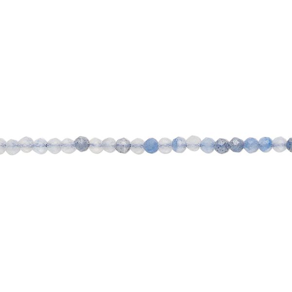 Blue aventurine 1pkg1, faceted round bead natural 15.5 inch 2-2.4mm image number 0