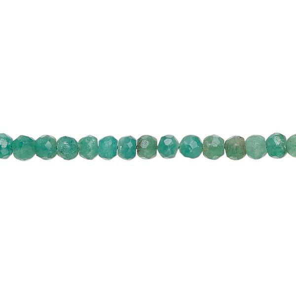 Quartz 1pkg1, hand-cut faceted round bead C grade, 12 inch 3-4mm image number 0