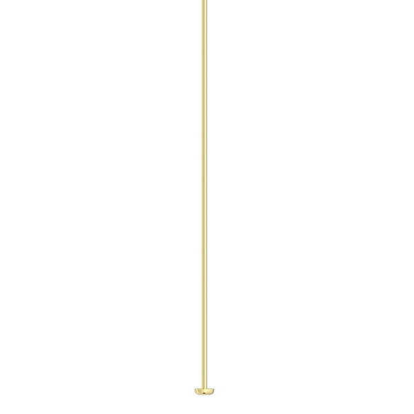 Head pin, 14Kt gold-filled, 2 inches with cup, 24 gauge. Sold per pkg of 10. image number 0