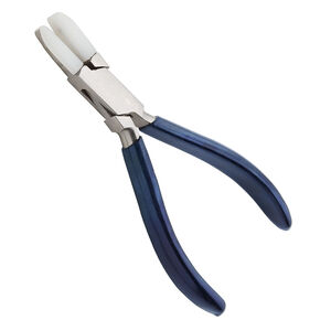 Pliers, nylon jaw, steel / rubber / nylon, black or blue, 5-1/4 inches. Sold individually.