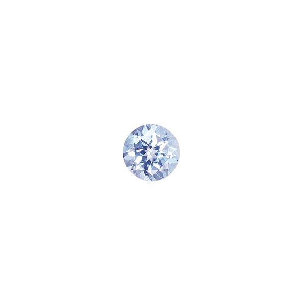 Gem, sky blue topaz (irradiated), 8mm faceted round, A- grade, Mohs hardness 8. Sold individually. image number 0