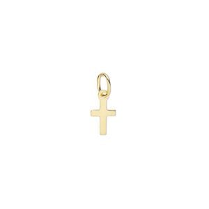 Drop, "vermeil", 7x5mm cross. Sold per pkg of 4.