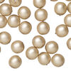 Bead, Czech pearl-coated glass druk 1pkg50, opaque matte sand, 8mm round. image number 0
