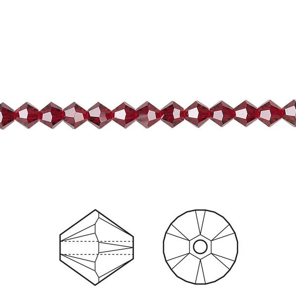 Bead 48pk Siam, Crystal Passions® 4mm bicone 5328 image number 0