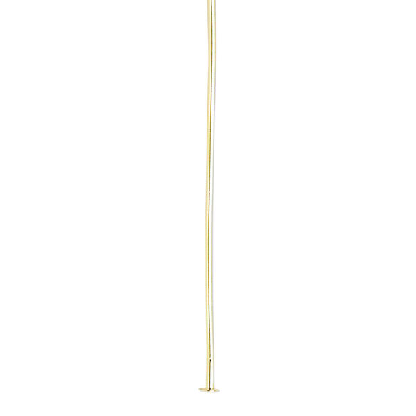 Head pin, gold-plated brass, 3 inches, 21 gauge. Sold per pkg of 1,000. image number 0