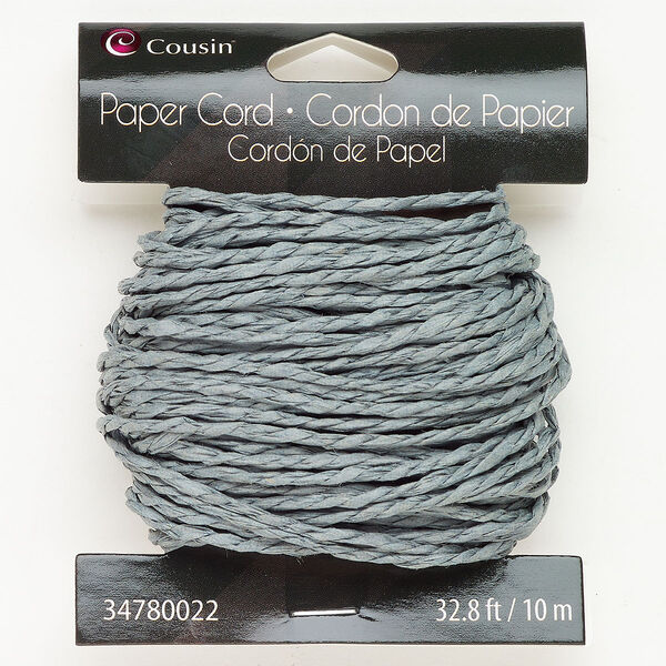 Paper 1pkg1, twisted round cord 10 meter blue-grey 2mm image number 0