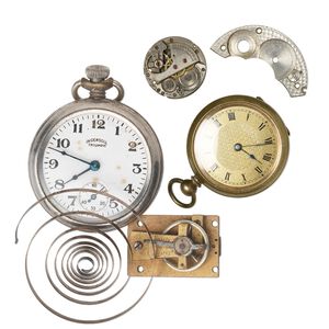 Watch component mix, mixed metal, 26x20mm-51x47mm parts. Sold per pkg of 3 pieces.