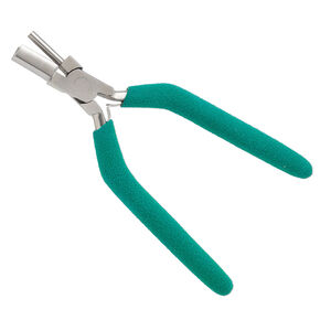 Pliers, Wubbers&reg;, looping, steel and rubber, green, 7 inches.