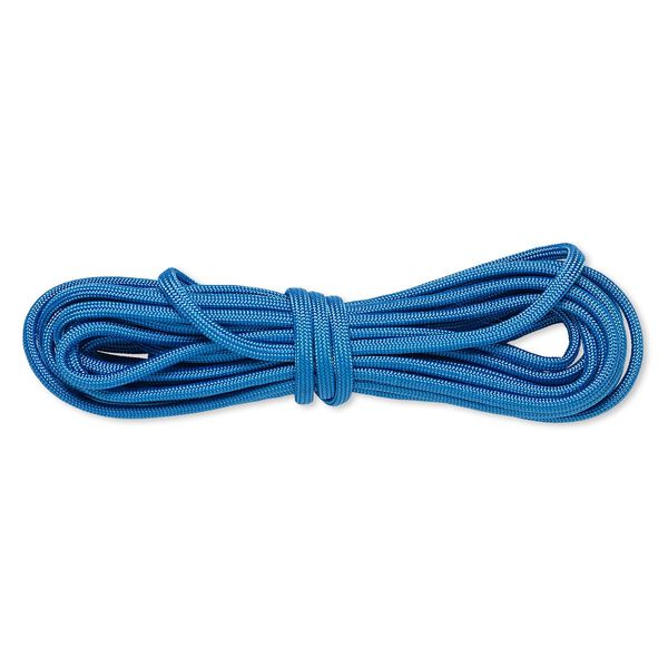 Cord, nylon parachute, dark blue, 4mm round, 550-pound test. Sold per pkg of 16 feet. image number 0