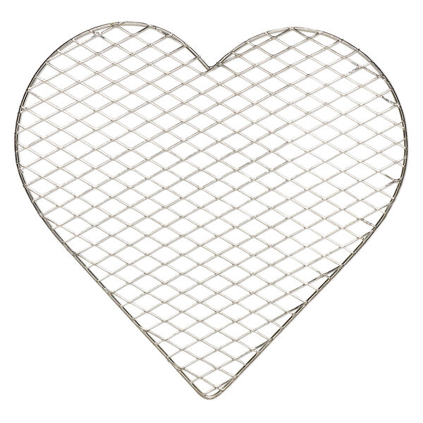 Wire frame, steel, 7-1/2 x 7-1/4 inch heart. Sold individually. image number 0