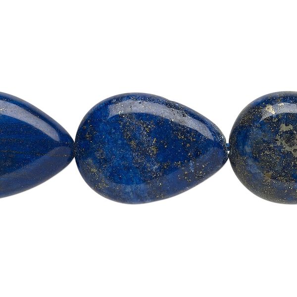 Lapis lazuli 1pkg1, flat teardrop bead 15 inch 24x17mm-25x18mm image number 0