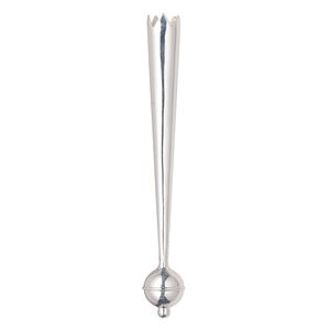 Bolo tip, sterling silver, 54-57mm with 8.5mm ball, 5.2mm inside diameter. Sold individually.