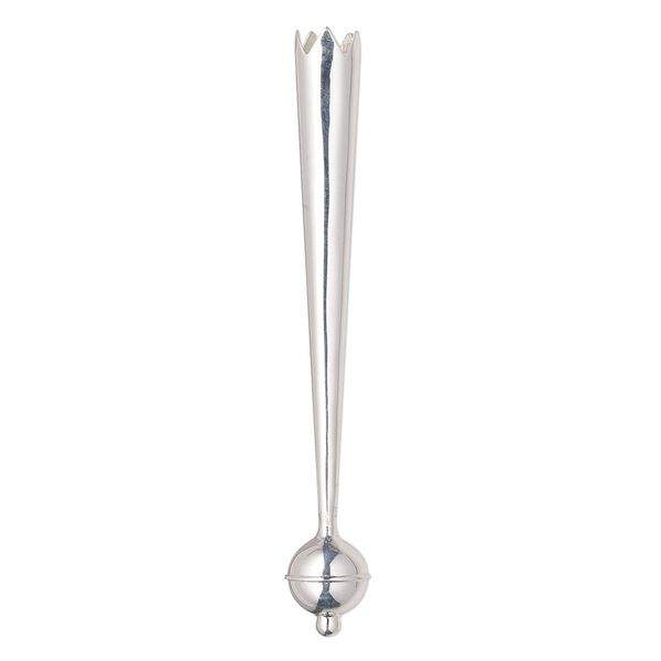Bolo tip, sterling silver, 54-57mm with 8.5mm ball, 5.2mm inside diameter. Sold individually. image number 0