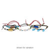 Bracelet mix, waxed cotton cord / glass / silver-finished steel / gold- / silver-coated acrylic, multicolored, 4mm-30x20mm mixed shape, adjustable from 7-1/2 to 9 inches with slip knot closure. Sold per pkg of 5. image number 2