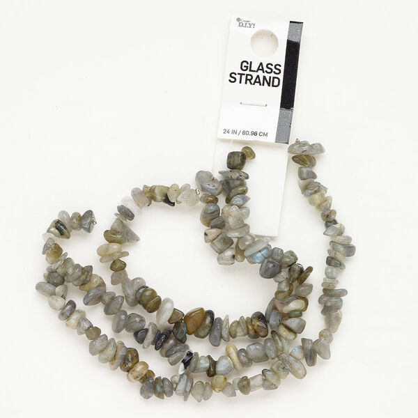 Labradorite 1pkg3, mini-small chip bead natural C- grade, 8 inch image number 0