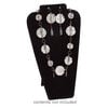 Display, necklace and earring, plastic and flocked cardboard, black, 11 x 6-1/2 x 5-1/2 inches with easel. Sold individually. image number 2