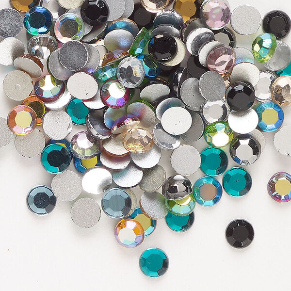 Flat back mix 144pk mixed colors, vintage Preciosa Czech crystal rhinestone 4.6-4.8mm round SS20 image number 0