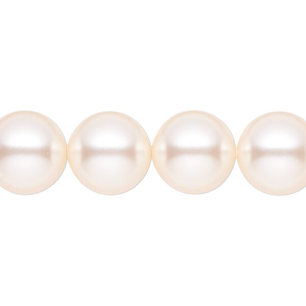 Pearl 10pk creamrose, Crystal Passions® 12mm round 5810 image number 0