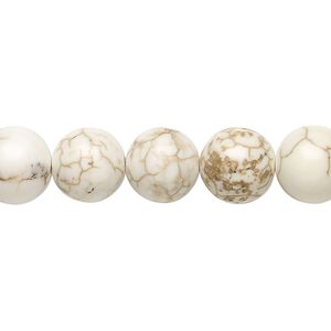 Magnesite 1pkg1, round bead 15.5-16 inch 10mm