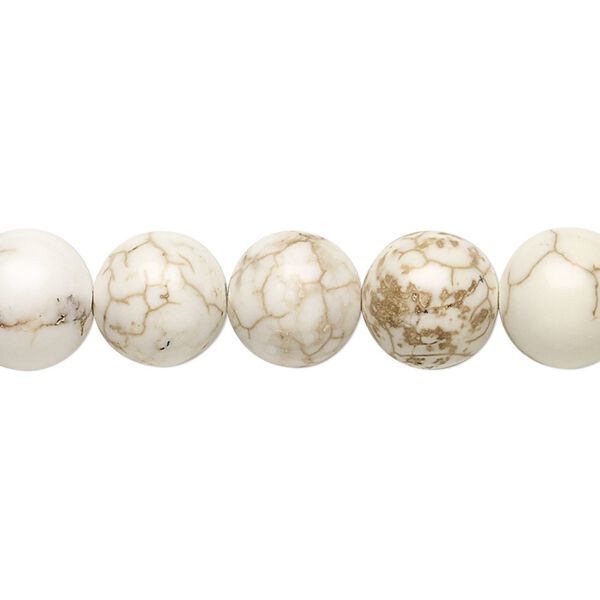 Magnesite 1pkg1, round bead 15.5-16 inch 10mm image number 0