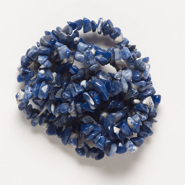 Sodalite 1pkg1, chip bead natural C grade, 32 inch small to large image number 0
