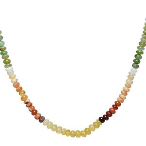 Multi-gemstone 1pkg1, hand-cut rondelle bead 13 inch 4x3mm-6x4mm