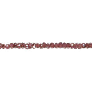 Rhodolite garnet 1pkg1, rondelle / faceted saucer bead, 13 inch 3x1mm / 3x1mm