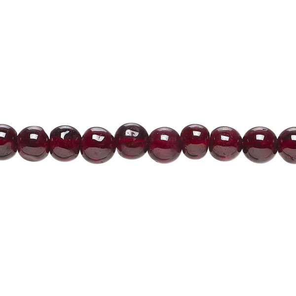 Garnet 1pkg1, hand-cut round bead, 15.5-16 inch 5mm image number 0