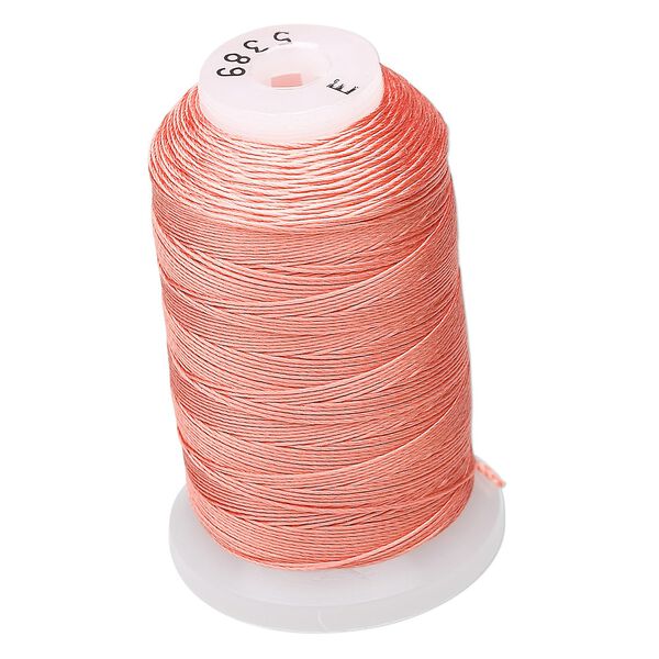 Thread, Purely Silk™3-ply, , tangerine, size E. Sold per 200-yard spool. image number 0
