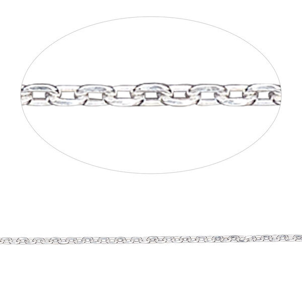 Chain, Gossamer™, sterling silver, 1.2mm cable. Sold per pkg of 5 feet. image number 0