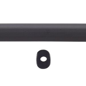 Cord, silicone, black, 10x8mm oval with 2.5mm hole. Sold per pkg of 1 yard.