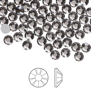 Flat back 1pkg144, lilac ash foil back Preciosa Viva 12® Czech crystal rhinestone 4.6-4.8mm chaton rose round SS20