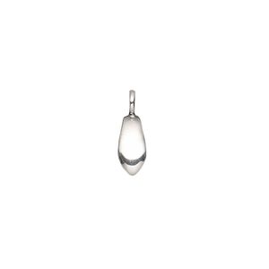 Bail, ice-pick, antique silver-plated brass, 10x4mm plain teardrop, 7mm grip length. Sold individually.