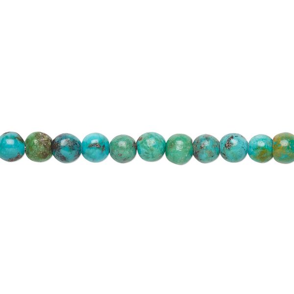 Turquoise 1pkg1, round bead 15.5-16 inch 4mm image number 0